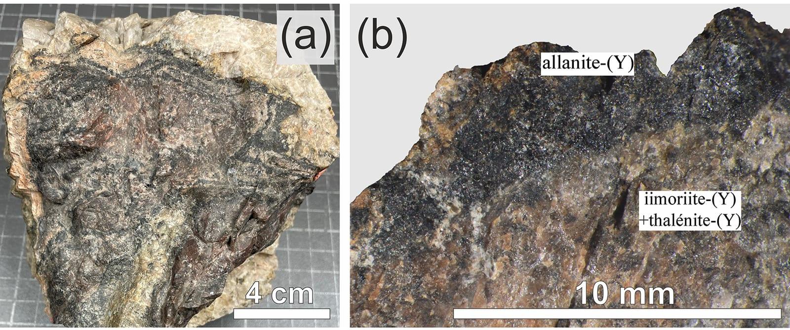 Allanite-(Y) mineral — Allanite (Y) samples