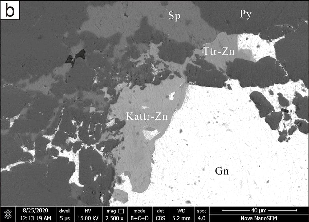 Tetrahedrite-(Zn) mineral — Kenoargentotetrahedrite (Zn) (b)