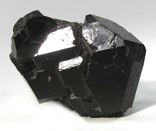 Black uvite tourmaline crystal cluster from Pierrepont, Saint Lawrence County, New York