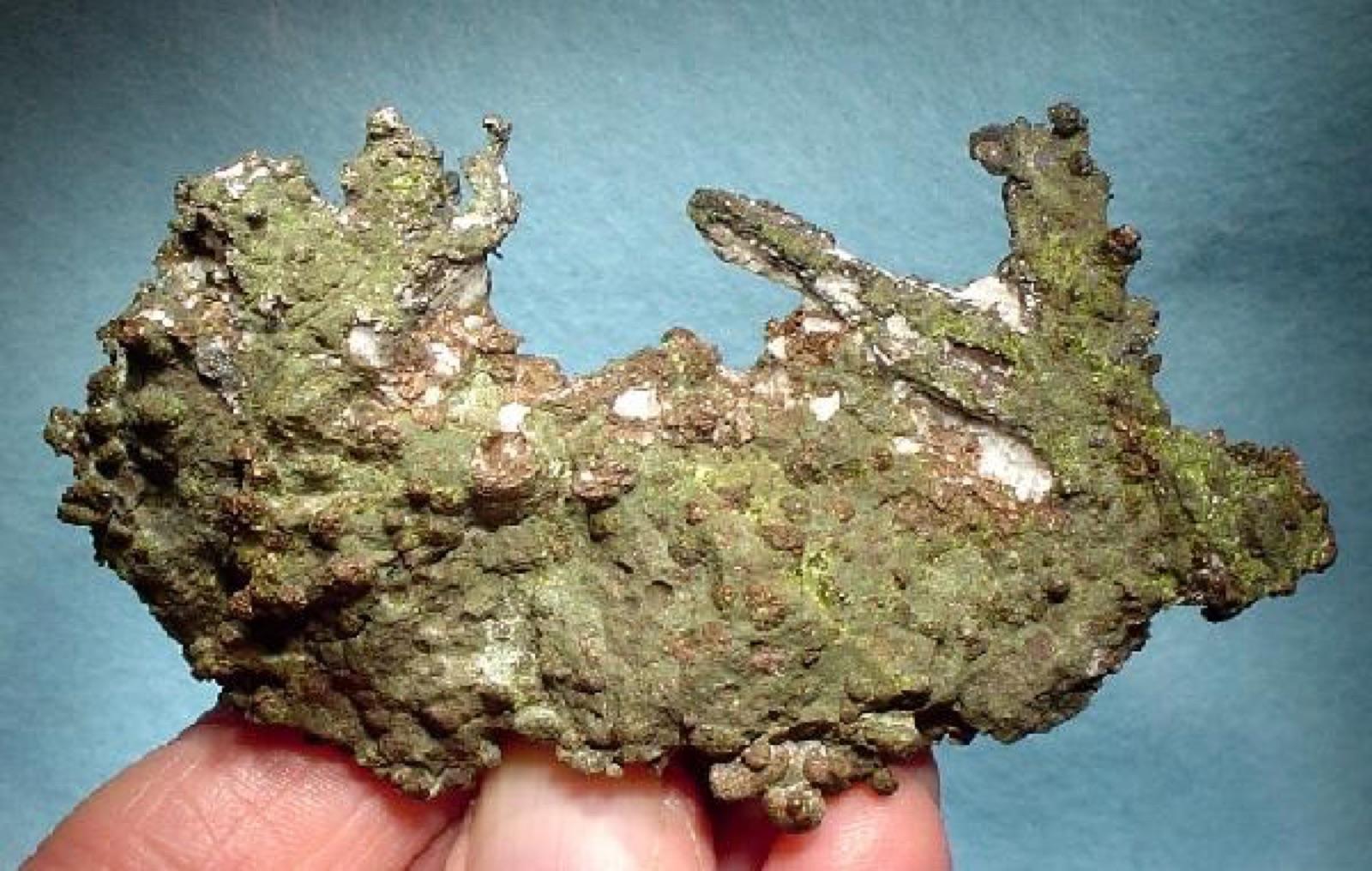 Native silver intergrown with copper