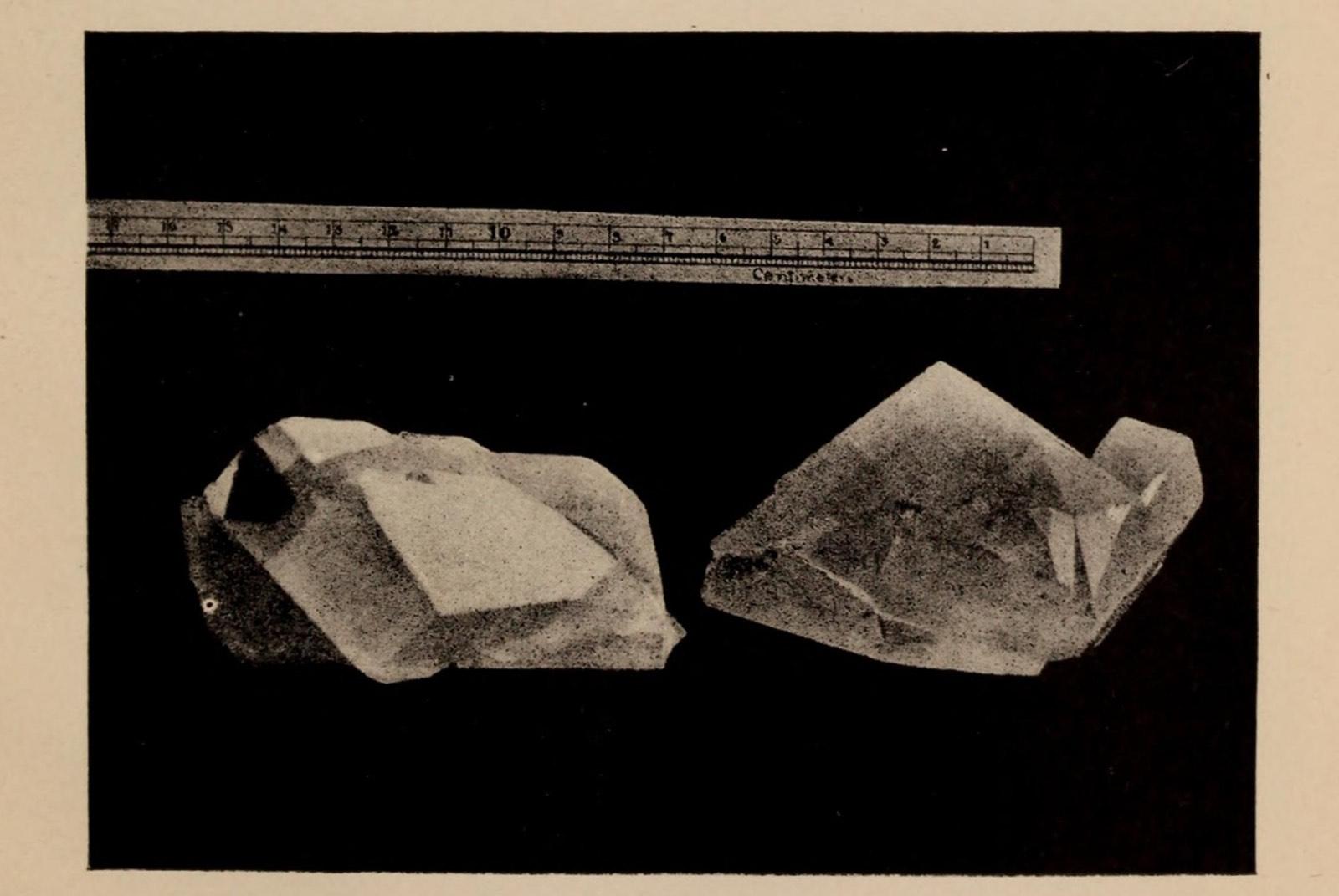 Rossie calcite twin crystals figured in the New York State Museum annual report of 1889
