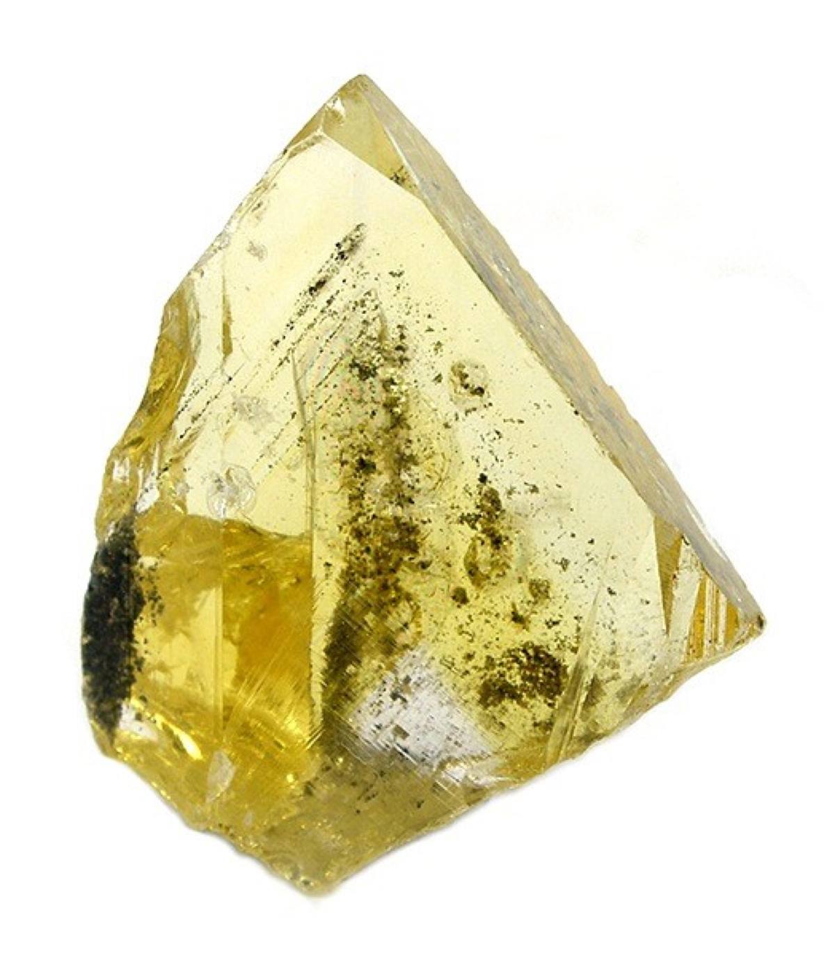 Gemmy lemon-yellow anglesite crystal