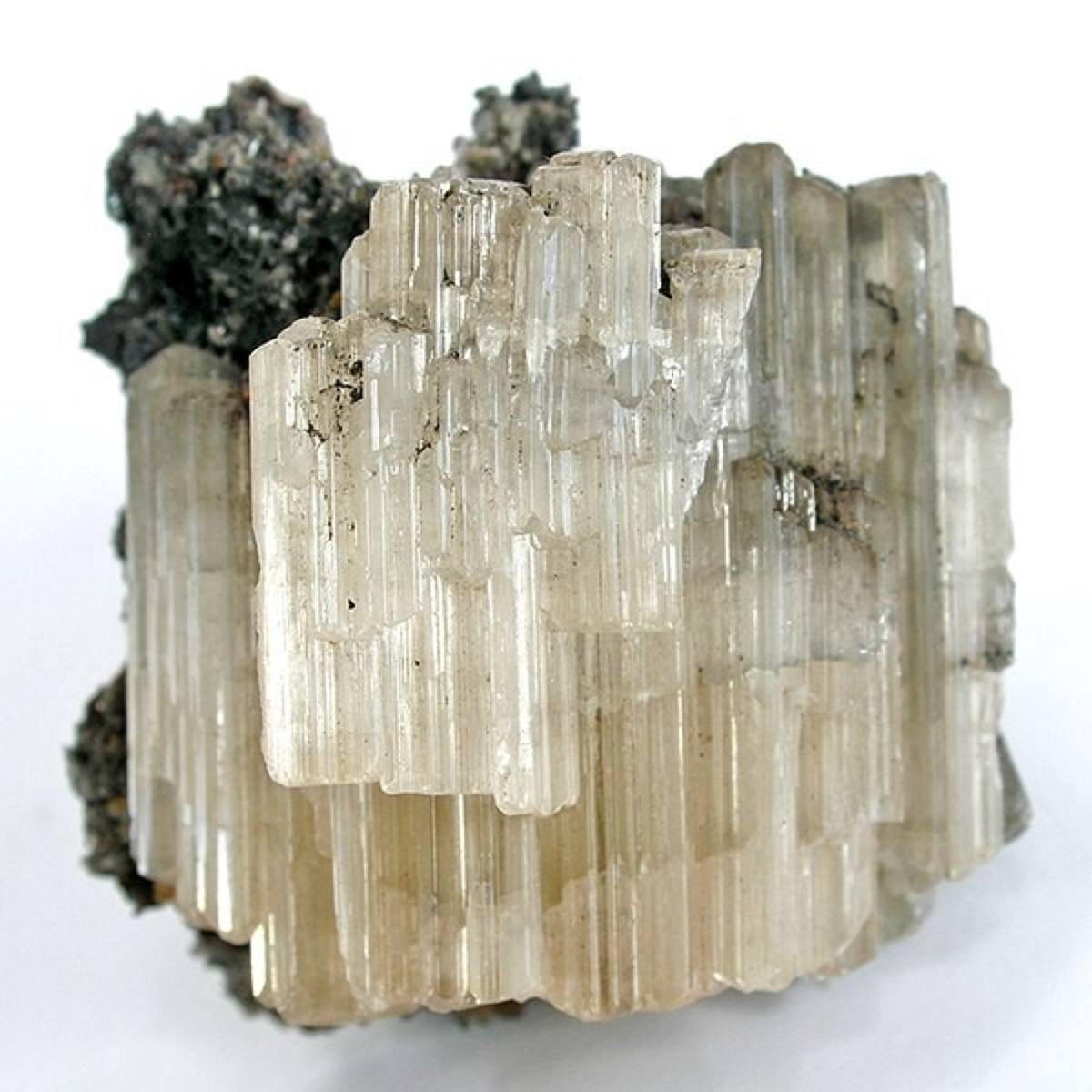 Striated prismatic cerussite crystals
