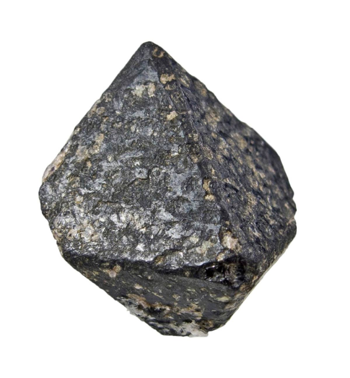 Black chromite octahedral crystal
