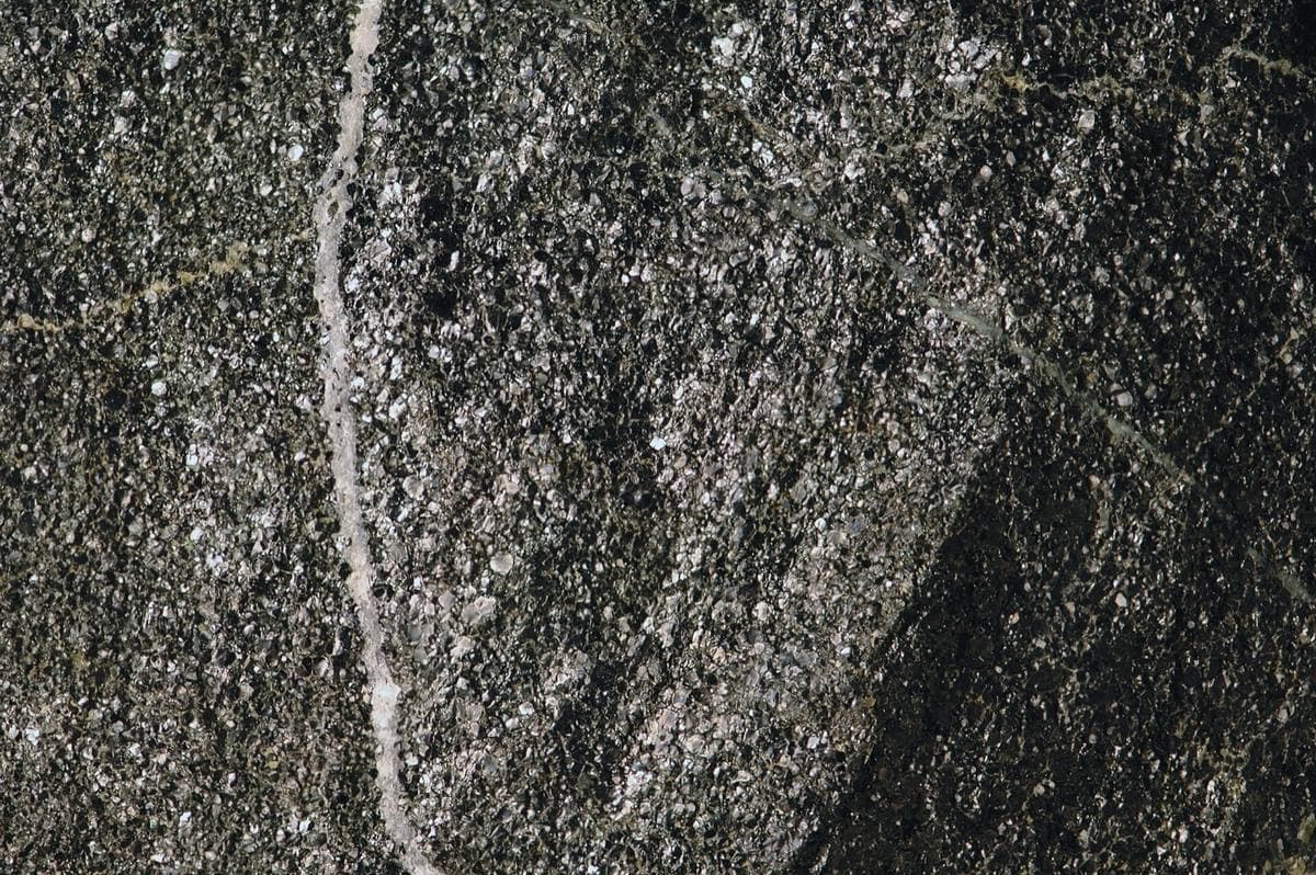 Massive chromite ore, Stillwater Complex, Montana