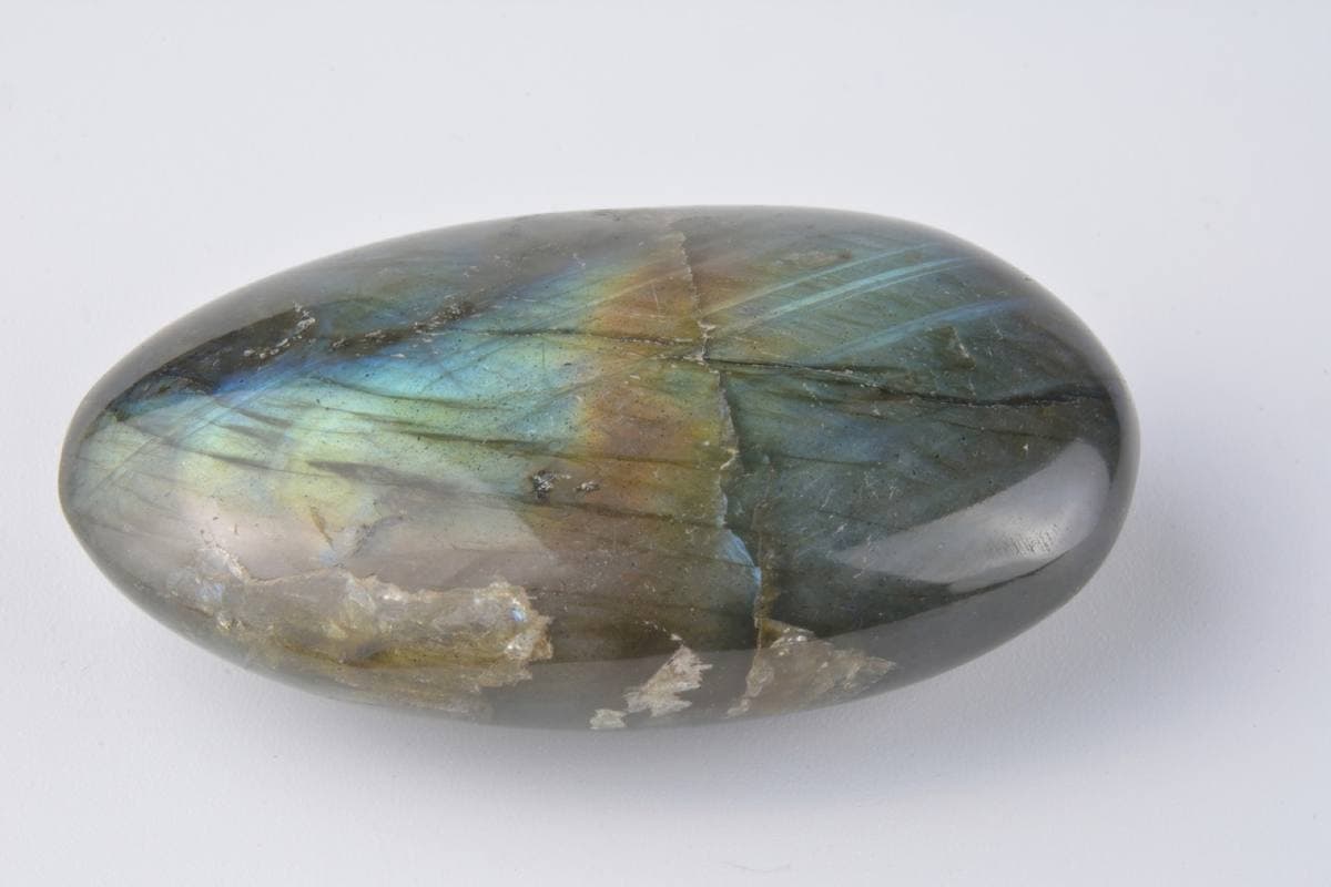 Polished labradorite showing labradorescence