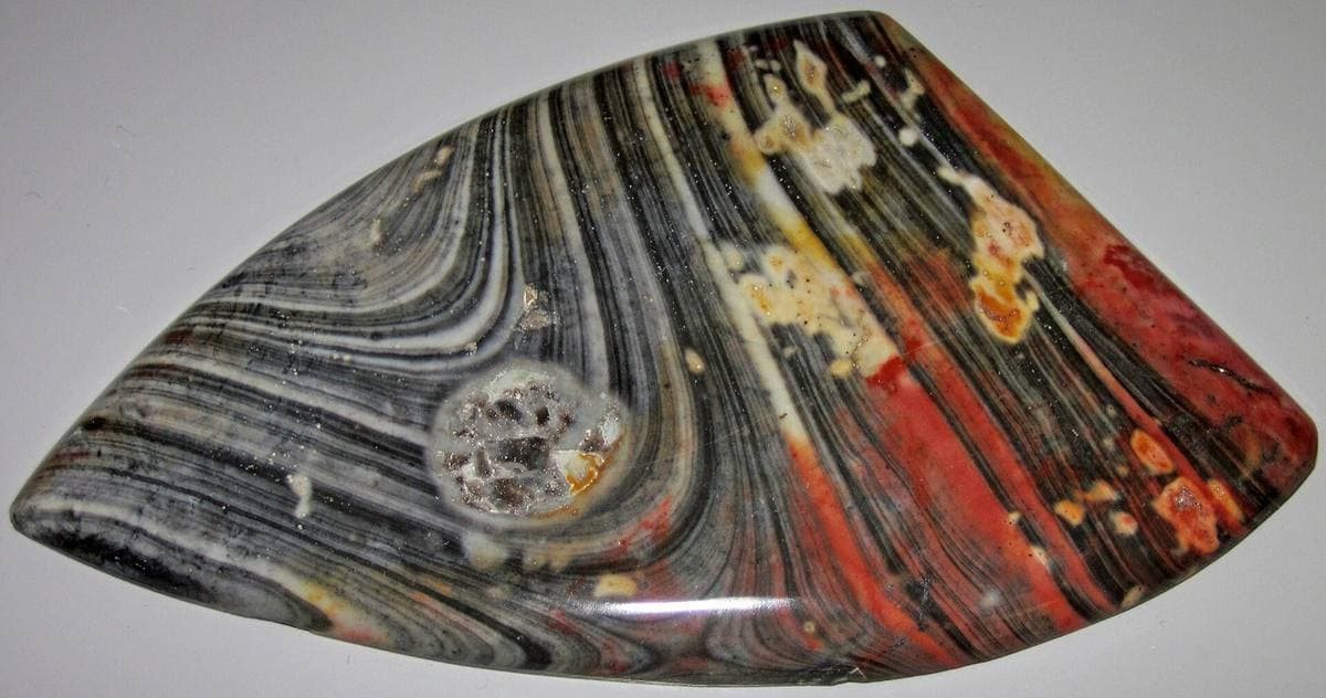 Polished Flint Ridge flint, the Ohio state gemstone