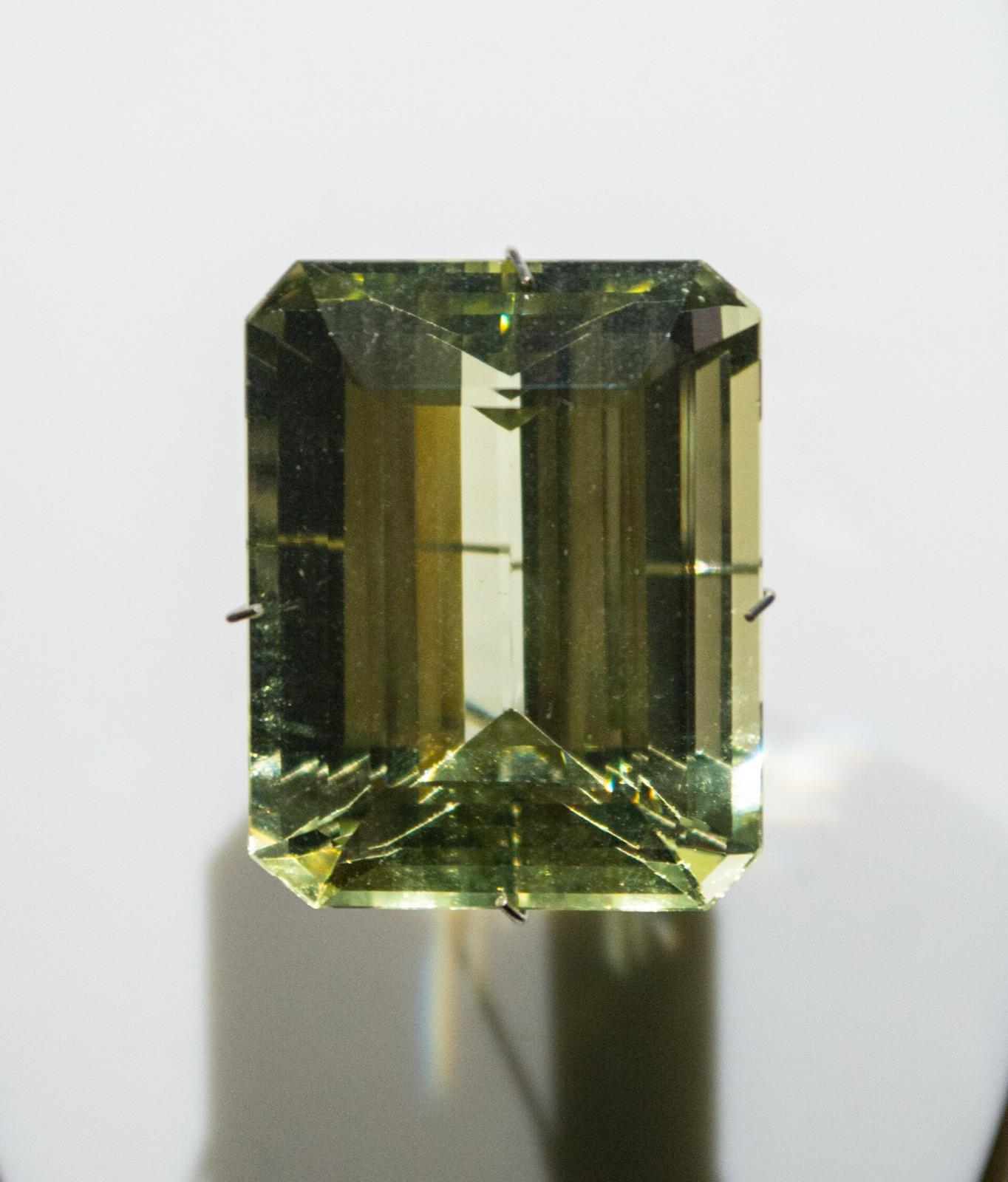 Cut 48-carat yellowish-green beryl from Brazil, Cleveland Museum of Natural History