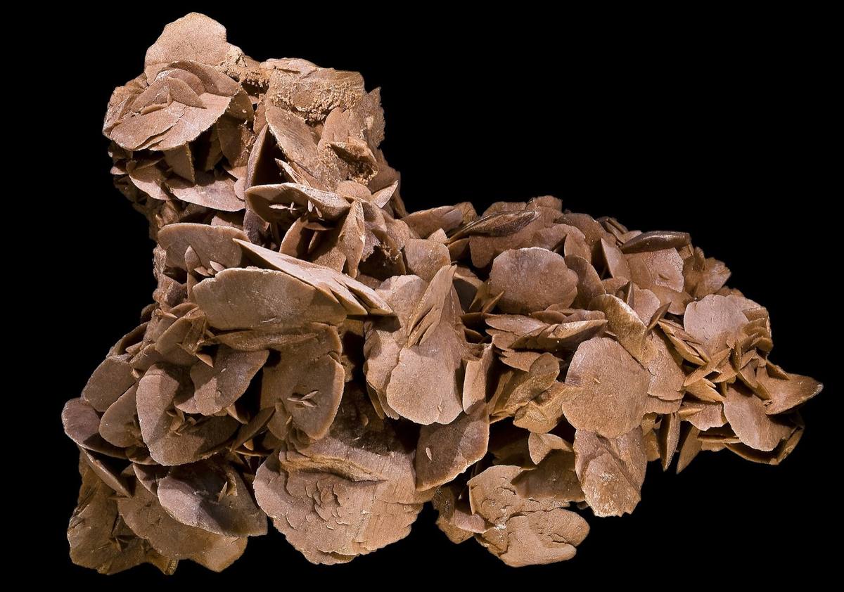 Gypsum desert rose, a sand-included bladed rosette
