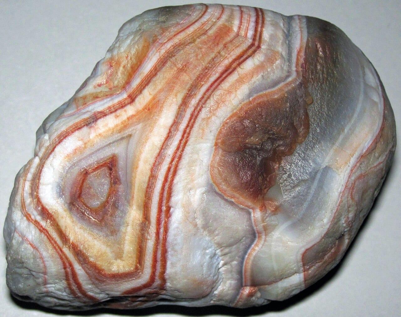 Keweenaw Agate mineral, Agate nodule ("Lake Superior Agate") (floor of Lake Superior, offshore Keweenaw Peninsula, Michigan USA)