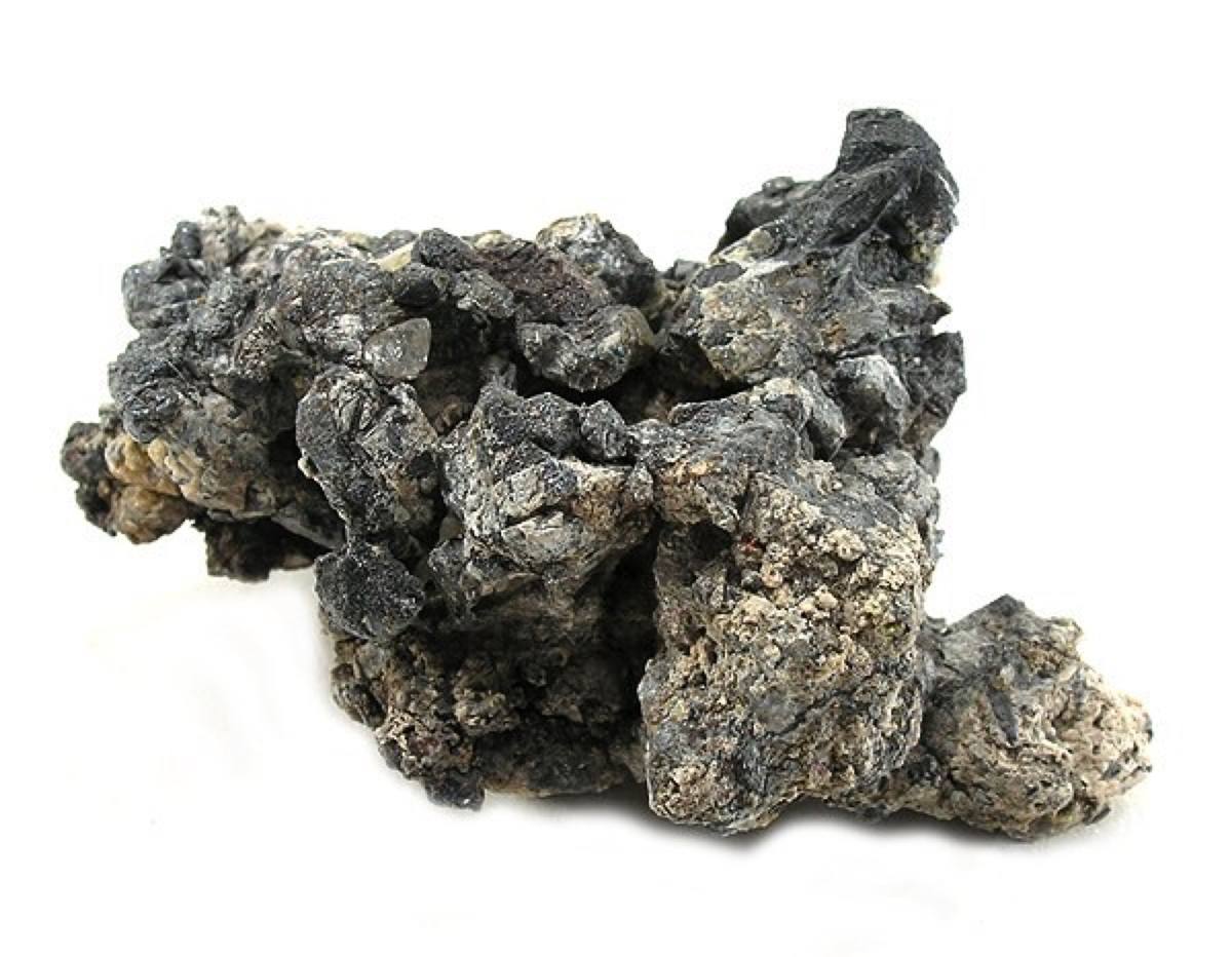 Elongated native lead crystals in matrix, Långban, Sweden