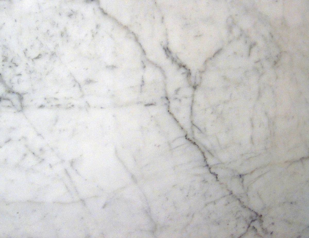 Carrara white marble with grey veining, Tuscany