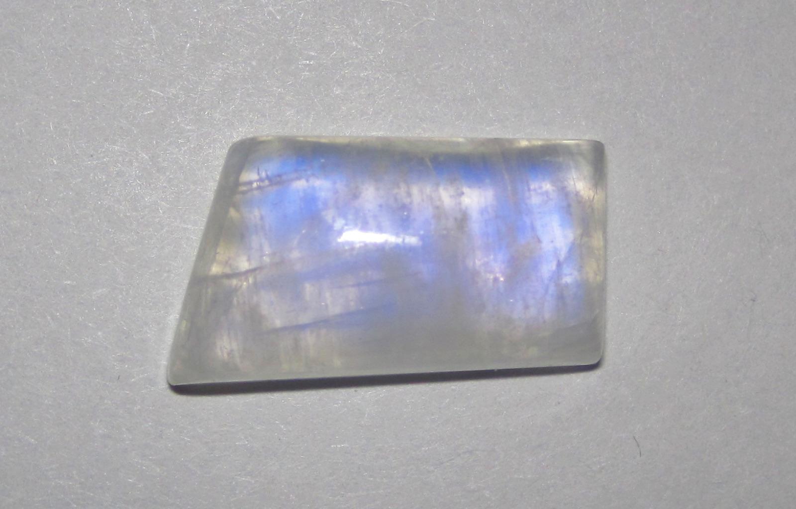 Polished moonstone showing the blue sheen that floats across the surface