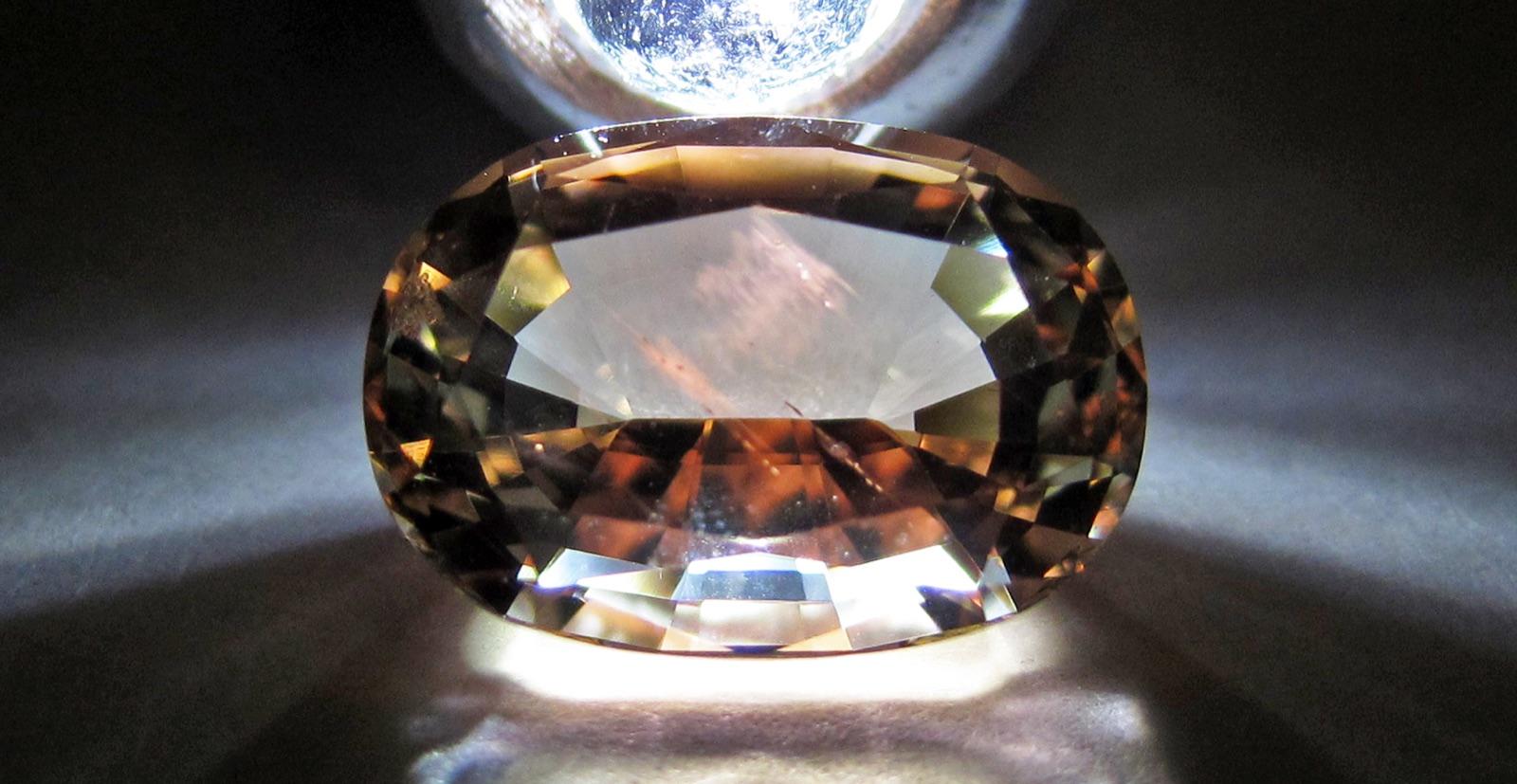 Oregon sunstone from the Spectrum Mine showing the copper-red colour unique to this deposit