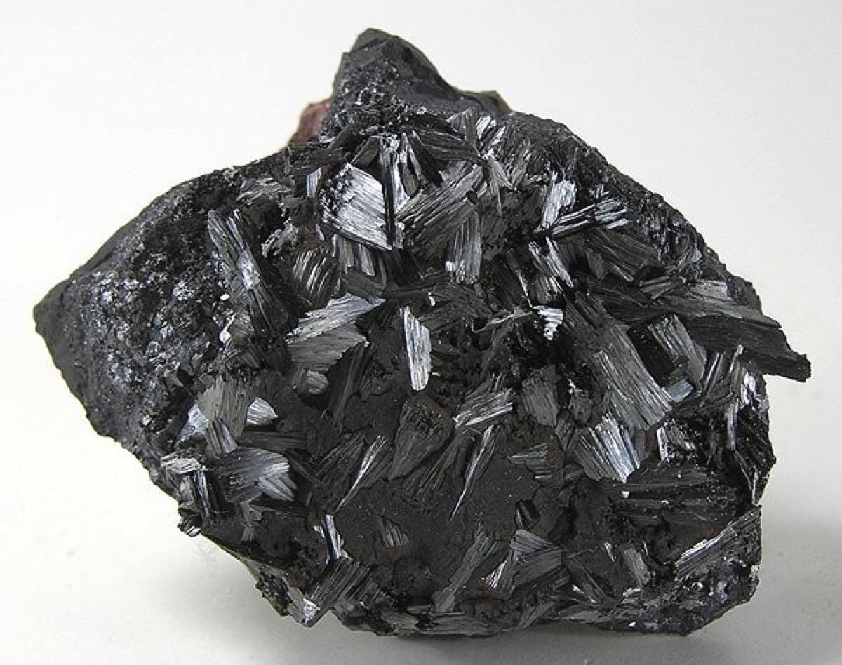 Metallic radiating pyrolusite blades, Doña Ana County, New Mexico