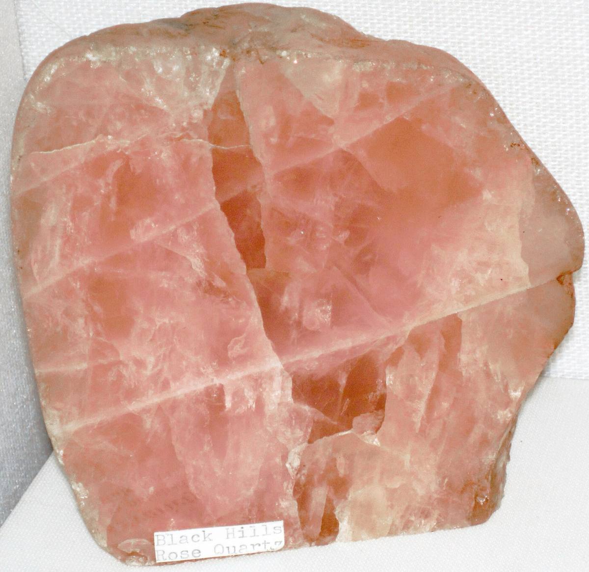 Massive rose quartz, Black Hills, South Dakota