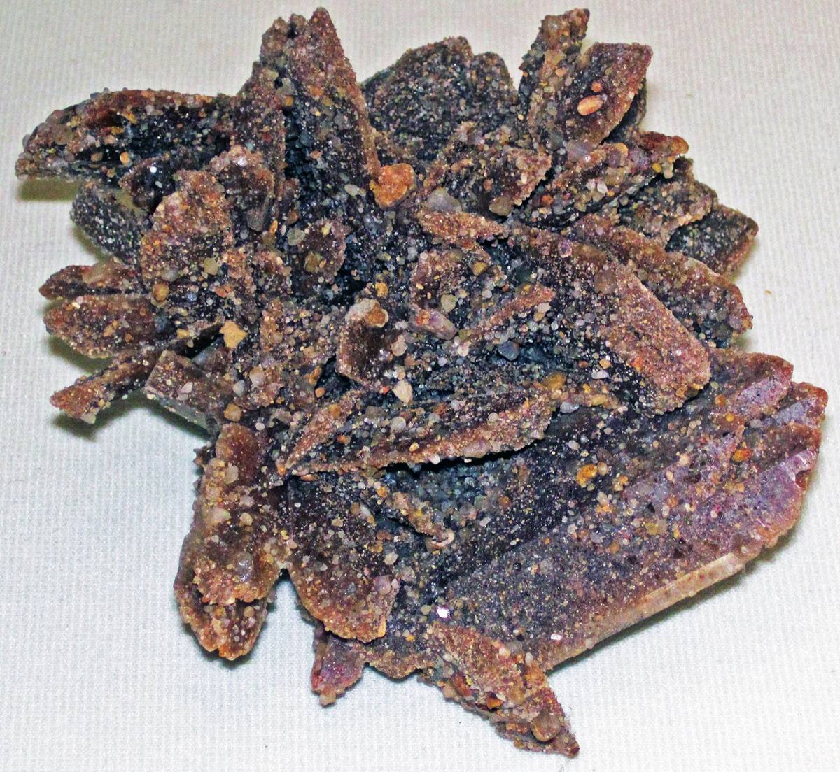 Sand-crusted selenite cluster as dug, Great Salt Plains, Oklahoma