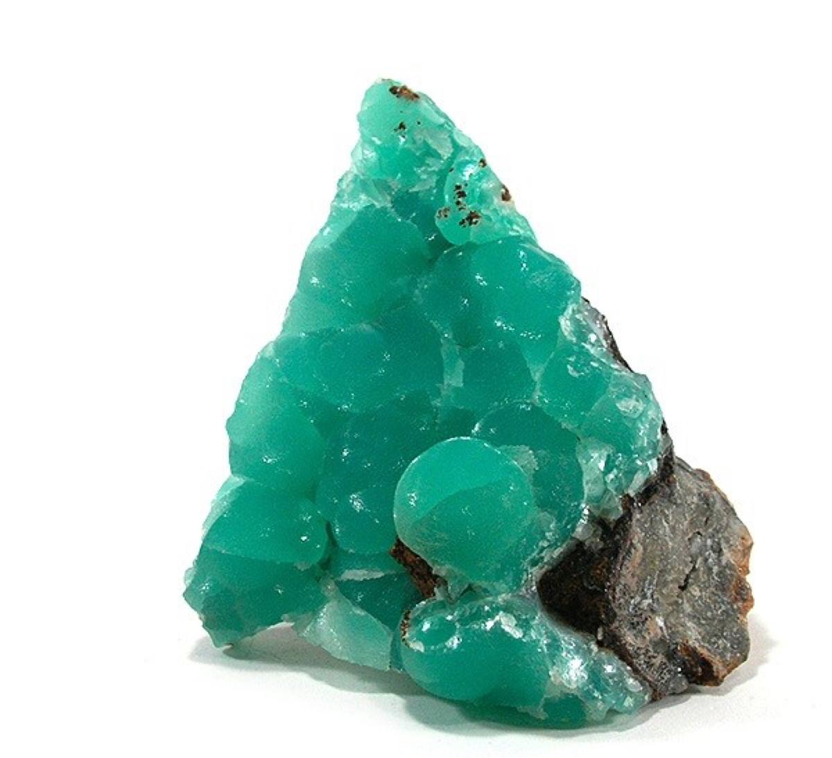 Green smithsonite botryoids on matrix, Kelly Mine, New Mexico