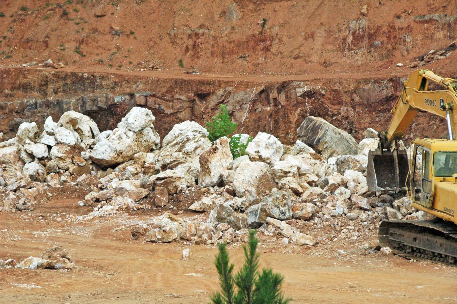 Hydrothermal quartz & sandstone (Coleman Quartz Mine, Ouachita Mountains, Arkansas, USA) 3 at Mount Ida, Montgomery County, Arkansas