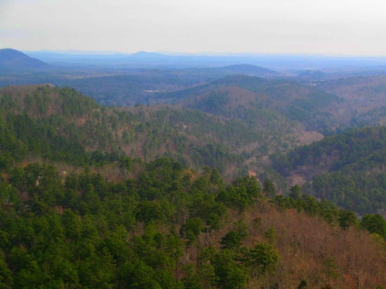 Ouachita Mountains from Hot Springs Mountain Tower at Wegner Quartz Mines, Montgomery County, Arkansas