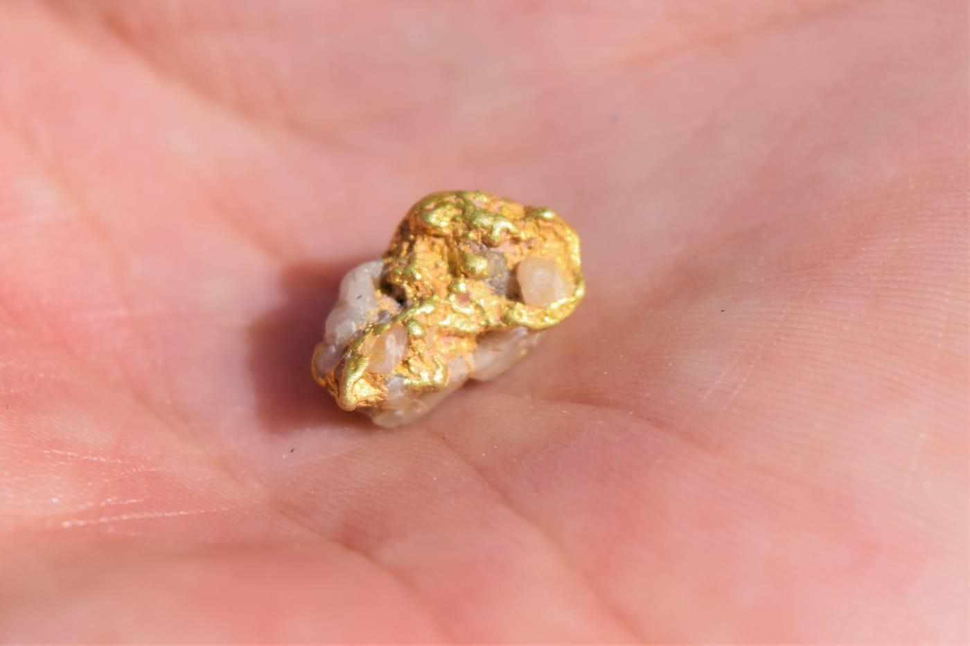 AZ Gold Nugget Quartz at On surface around Rich Hill, Yavapai County, Arizona