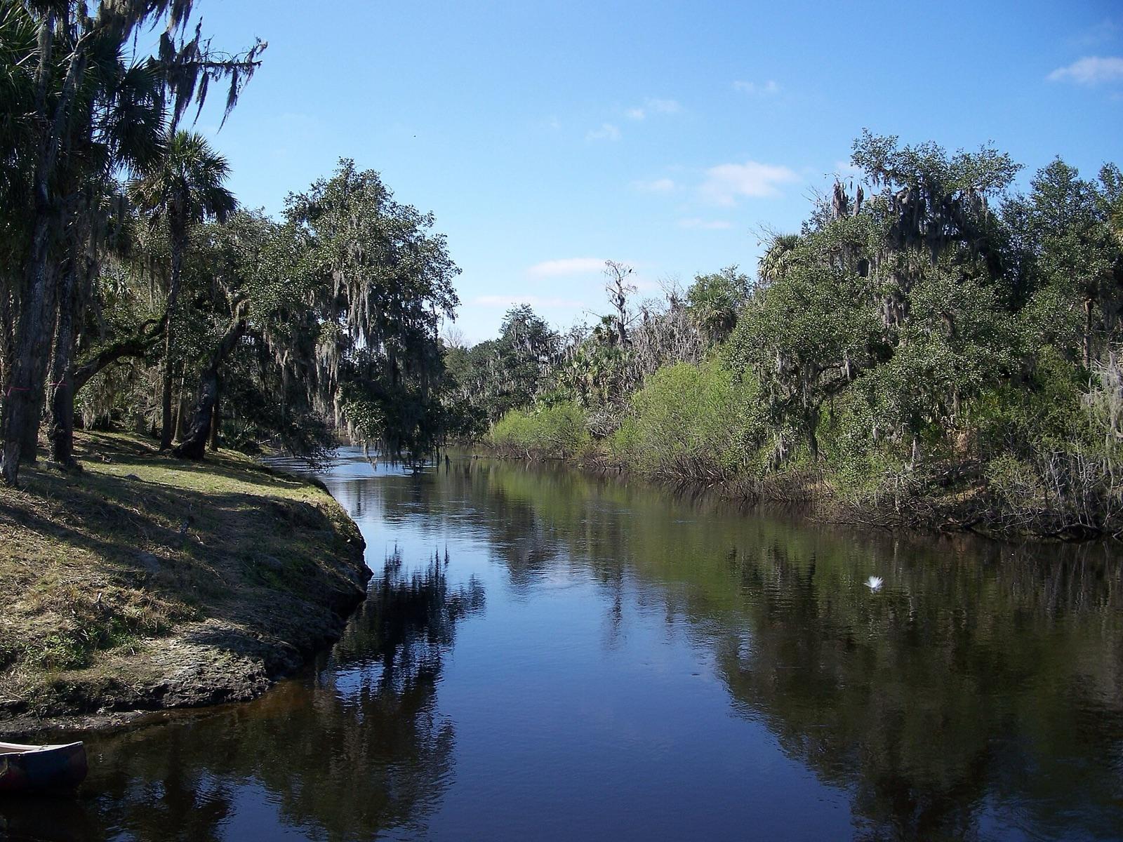 The Peace River at Pioneer Park in Zolfo Springs, near Arcadia, Florida