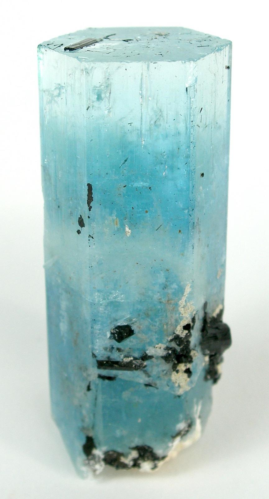 Blue aquamarine beryl crystal, the gem beryl found in the pegmatites around Elberton
