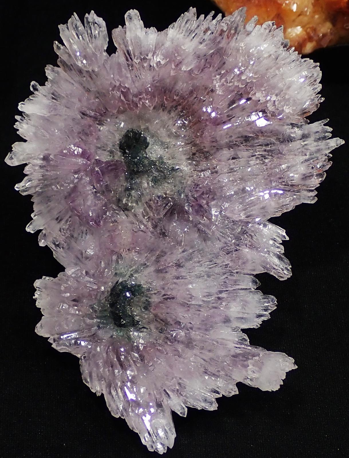 Pale purple amethyst quartz crystals, like the gem amethyst that weathers out of the quartz veins in Towns County