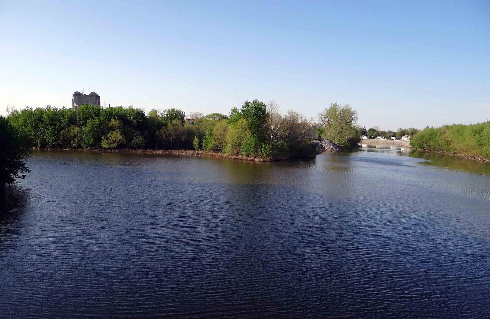 The confluence at Fort Wayne where the St. Joseph and St. Marys rivers form the Maumee River, Allen County, Indiana.