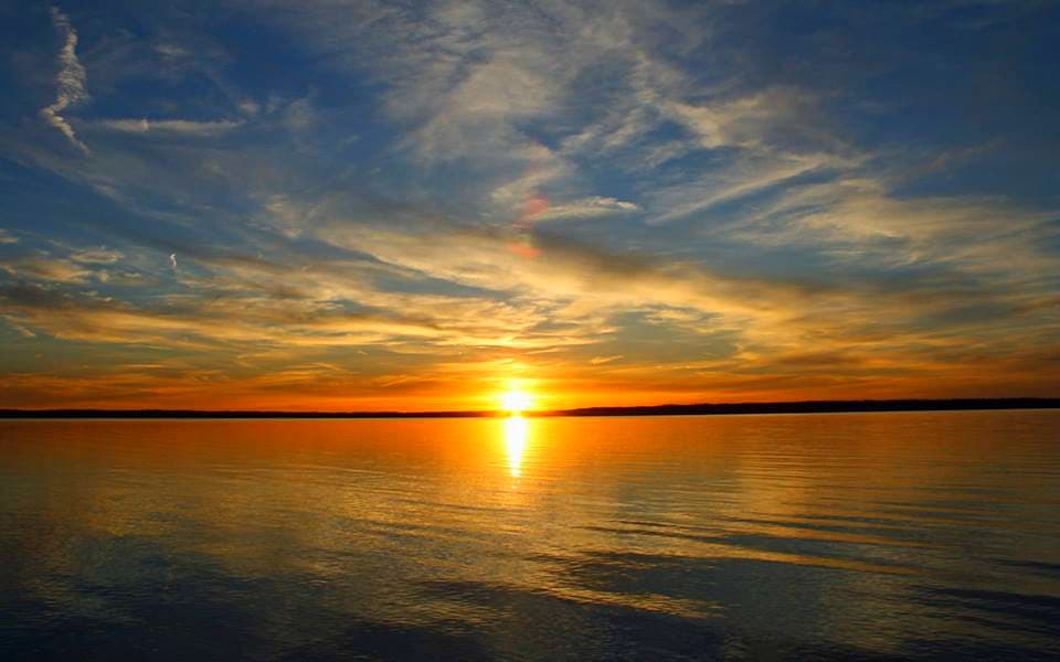 Sunset over the Potomac River at Douglas Point Special Recreation Management Area, Charles County, Maryland