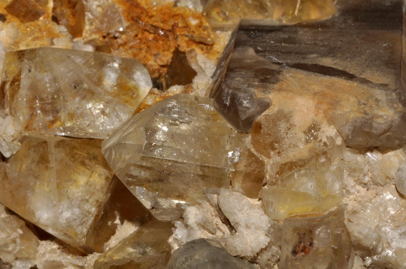 White topaz with smoky quartz, like the topaz and phenakite found at Lord Hill