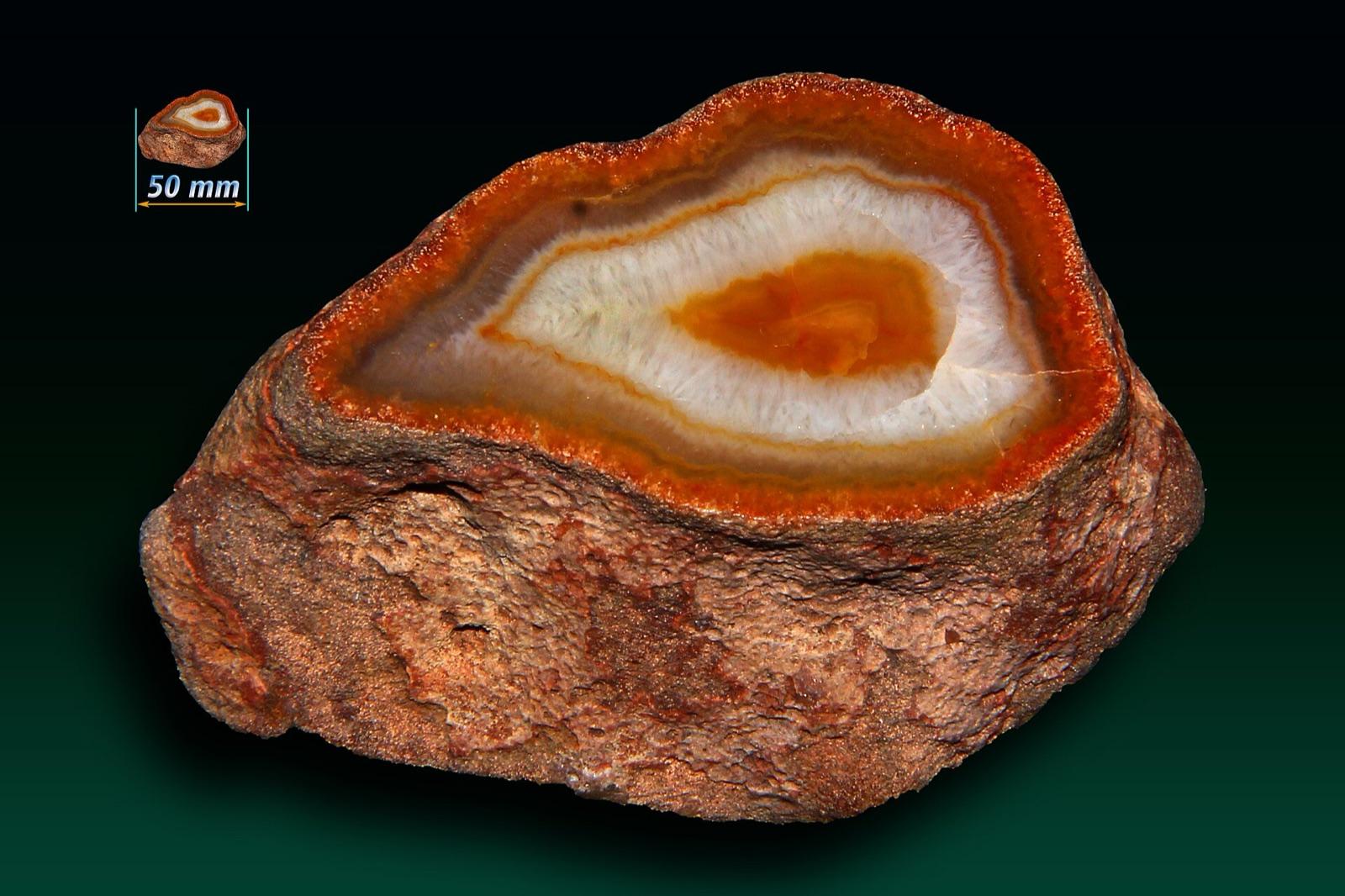 A banded Lake Superior agate, like those that wash up on the Ontonagon shore