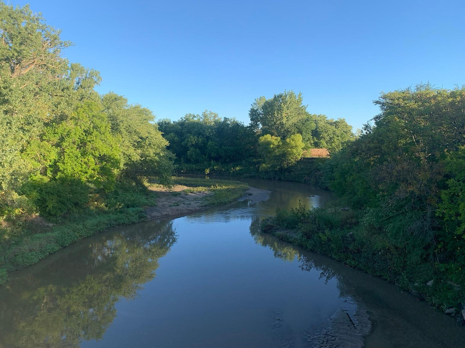 The Little Nemaha River at the US 136 bridge, Nemaha County, southeast Nebraska