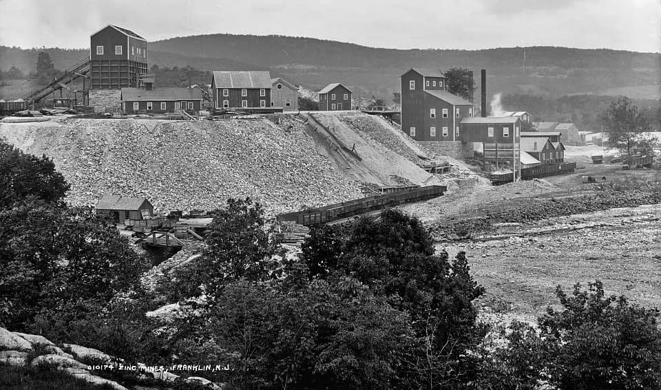 Historic view of the New Jersey Zinc Company mines at Franklin, Sussex County, New Jersey