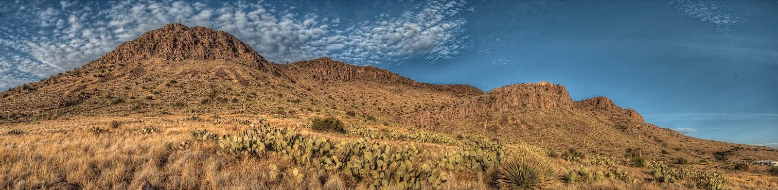 Panorama of the desert hills at Rockhound State Park, Luna County, New Mexico