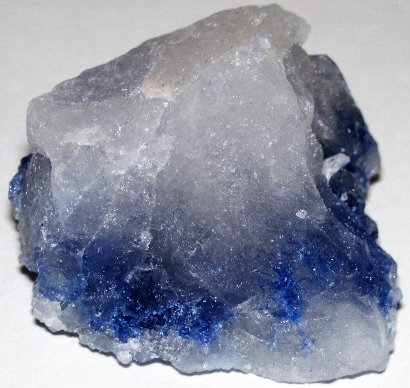 Blue dumortierite in quartz specimen at Lincoln Hill, Pershing County, Nevada