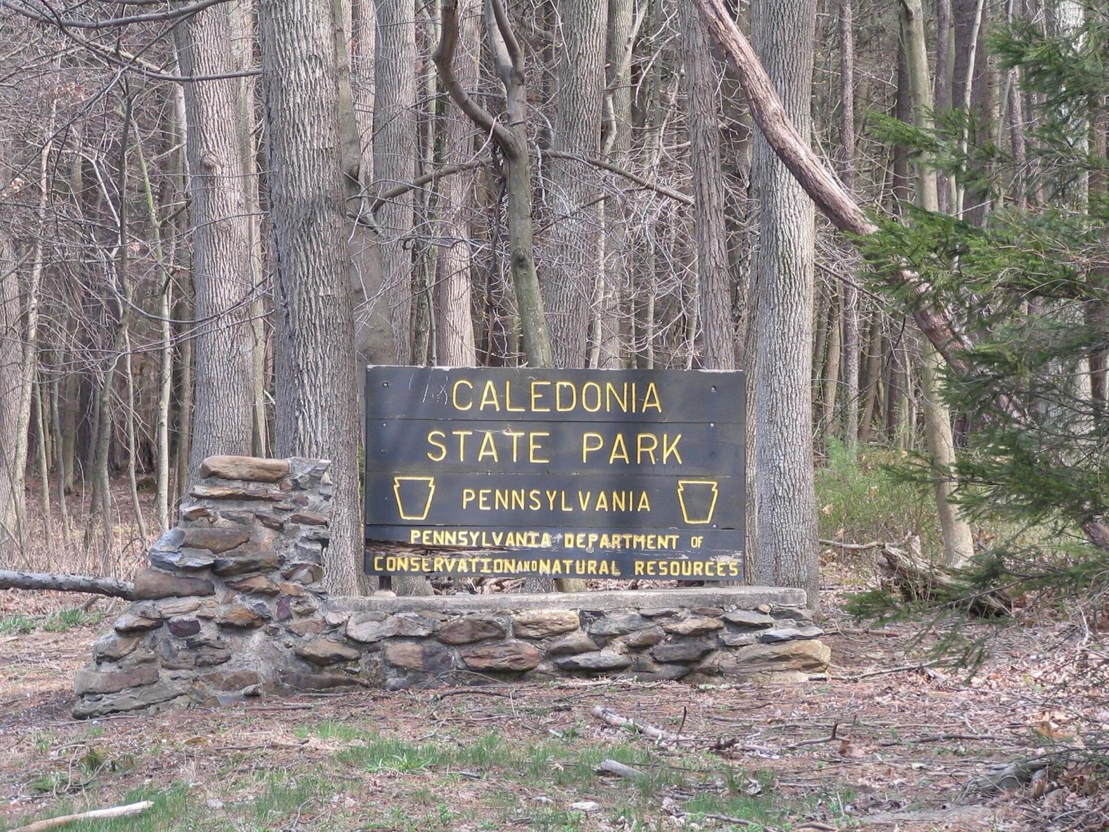The entrance to Caledonia State Park in Franklin County, Pennsylvania