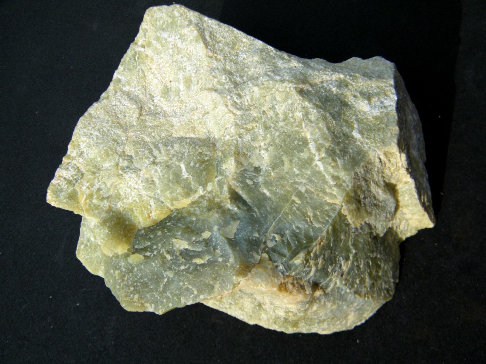 Representative specimen of bowenite, a green serpentine that is Rhode Island's state mineral; this is a specimen photo, not the collecting locality.