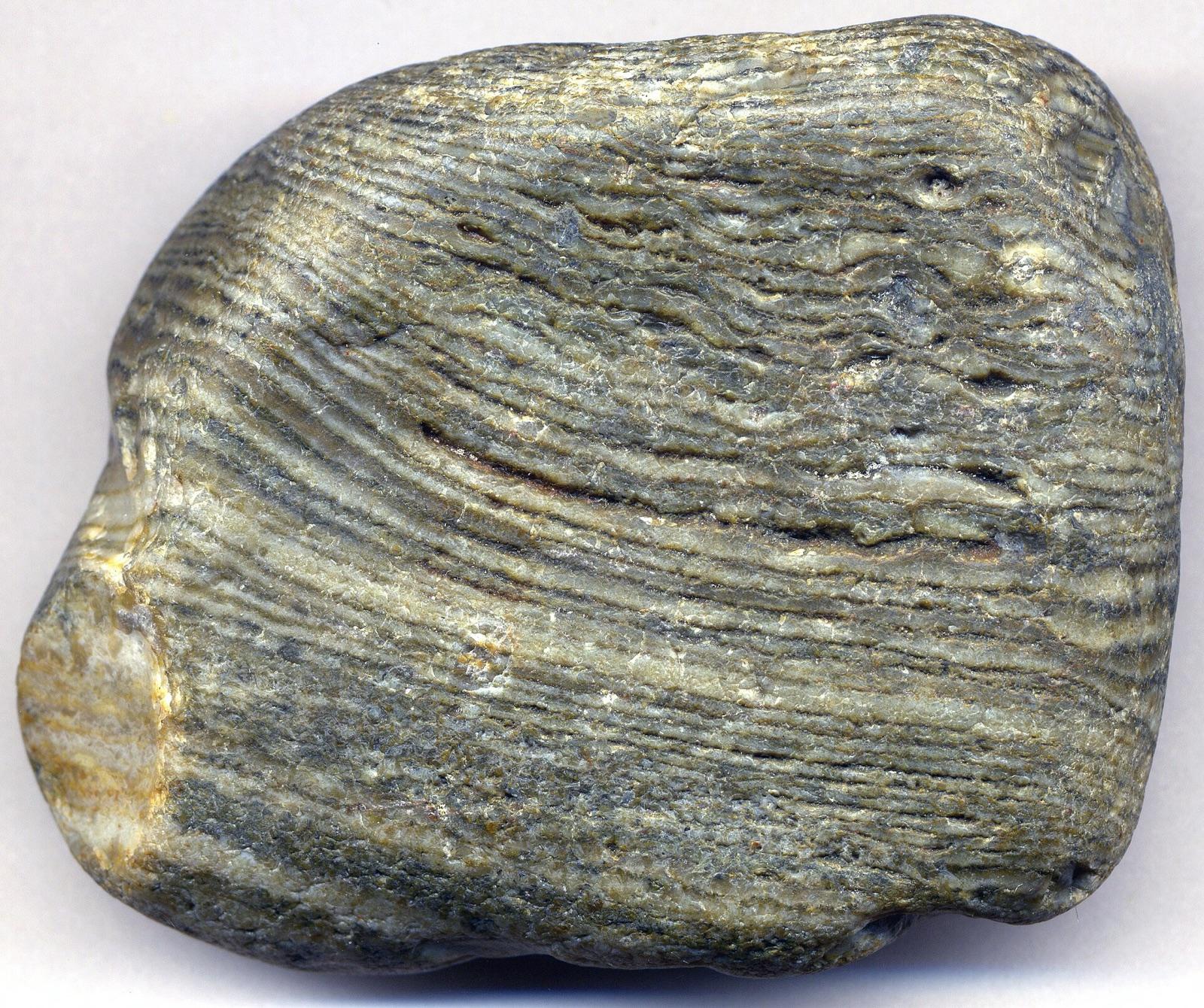 A banded gravel agate, like the agate found in Brazos River gravels