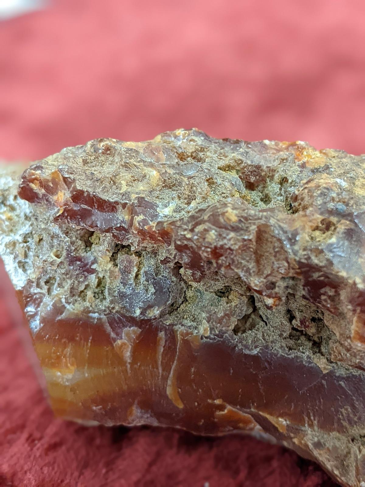 Carnelian, the red-orange chalcedony found in the gravels around Pe Ell