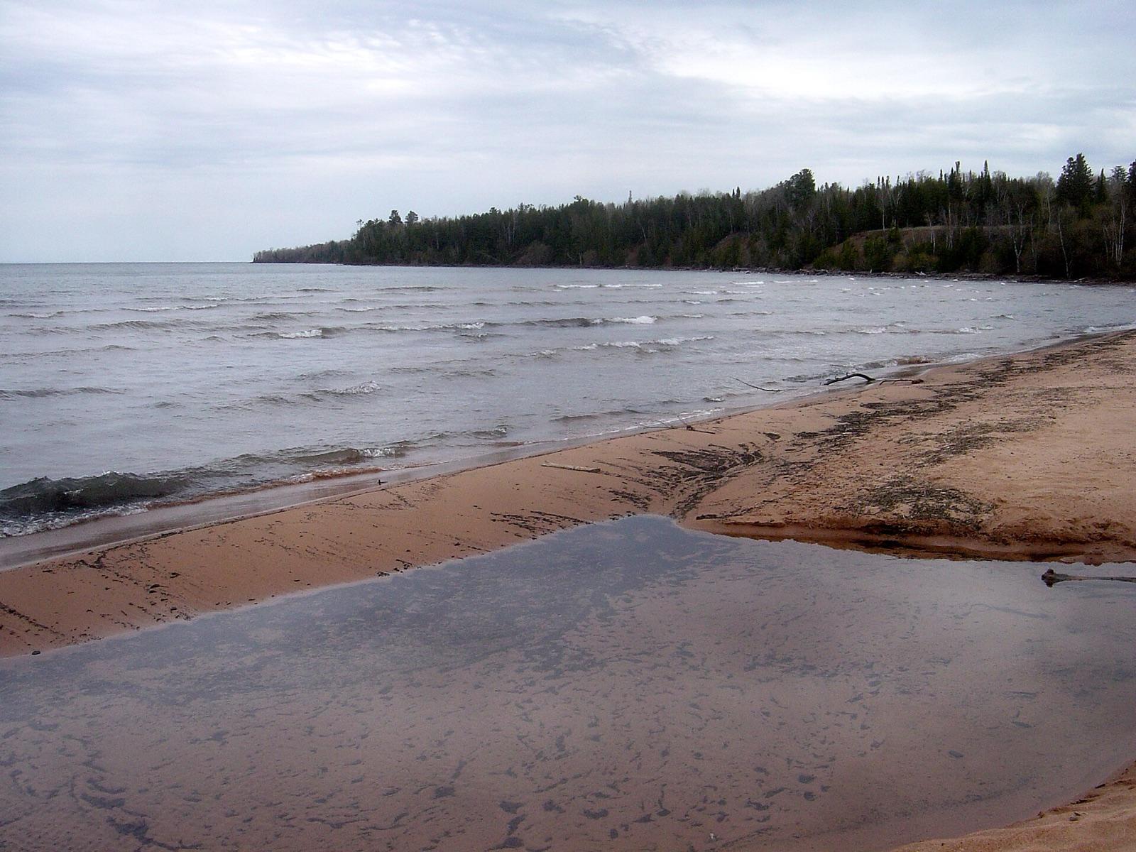 Sandy Lake Superior beach at Cornucopia on the Bayfield County shoreline, Wisconsin