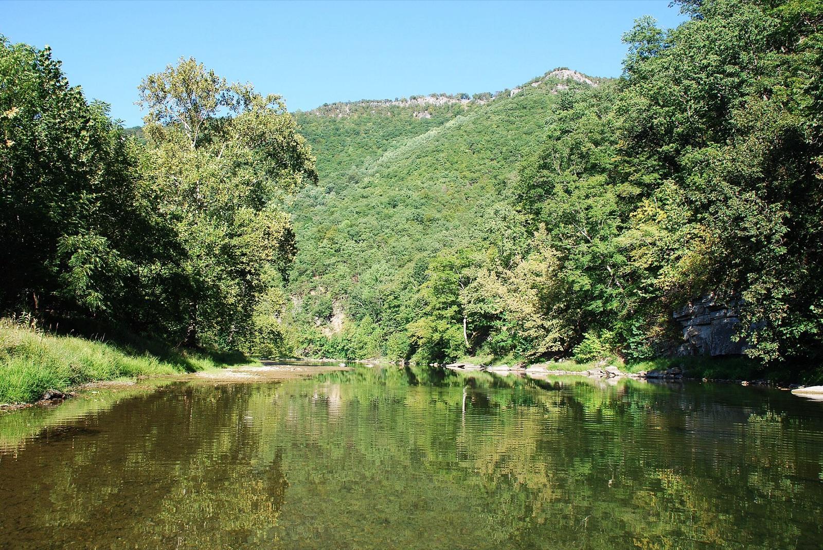 The South Branch Potomac River in Smoke Hole Canyon, Pendleton County, West Virginia.