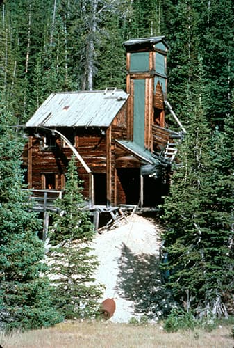 Mineshaft in Kirwin, Wyoming at Kirwin Mine, Park County, Wyoming