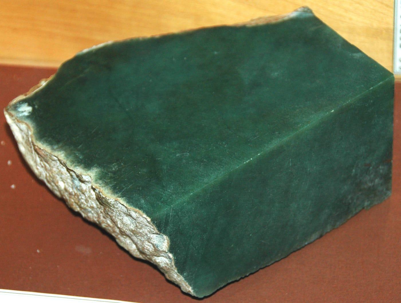 Green nephrite jade (Precambrian; Granite Mountains, Wyoming, USA) 1 (24356359100) at Seminoe Reservoir, Carbon County, Wyoming