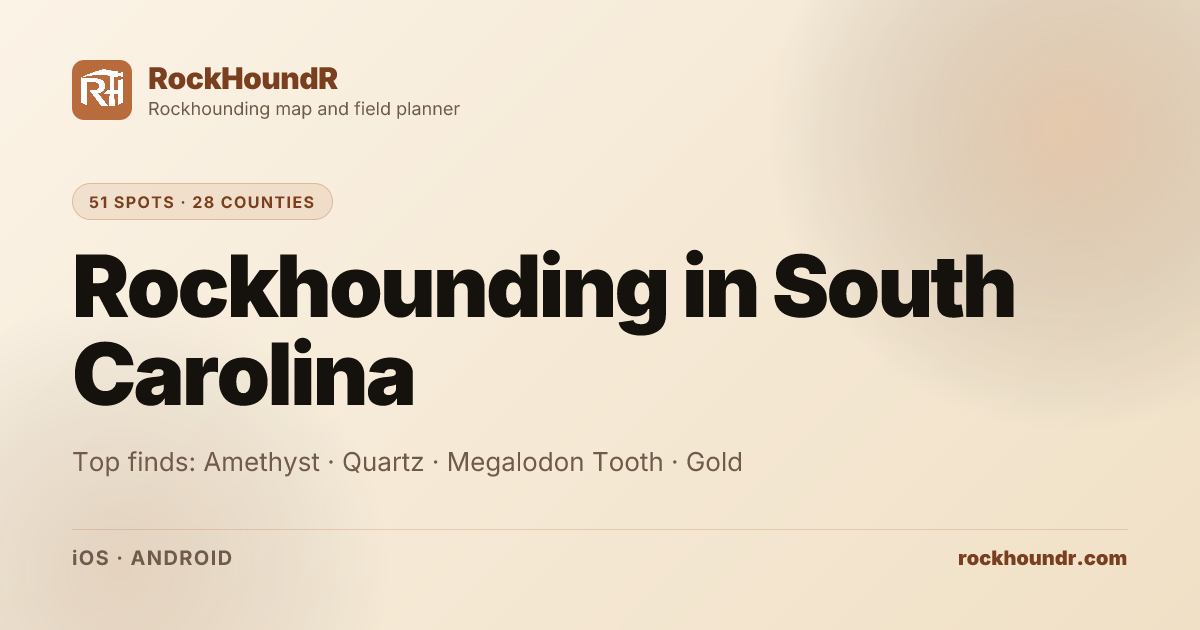 Rockhounding in South Carolina: 51 Mapped Spots & Rules