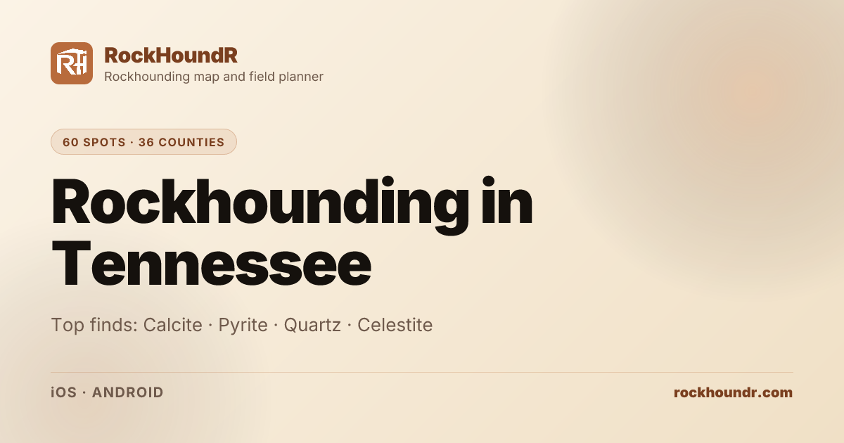 Rockhounding in Tennessee: 59 Mapped Spots & Rules